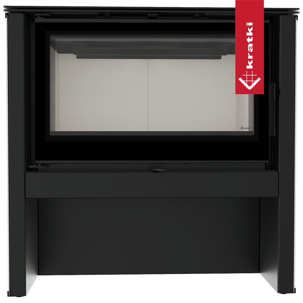 Kaminofen aus Stahl KRATKI JUNO 12 kW Ø 160 weißes Paneel