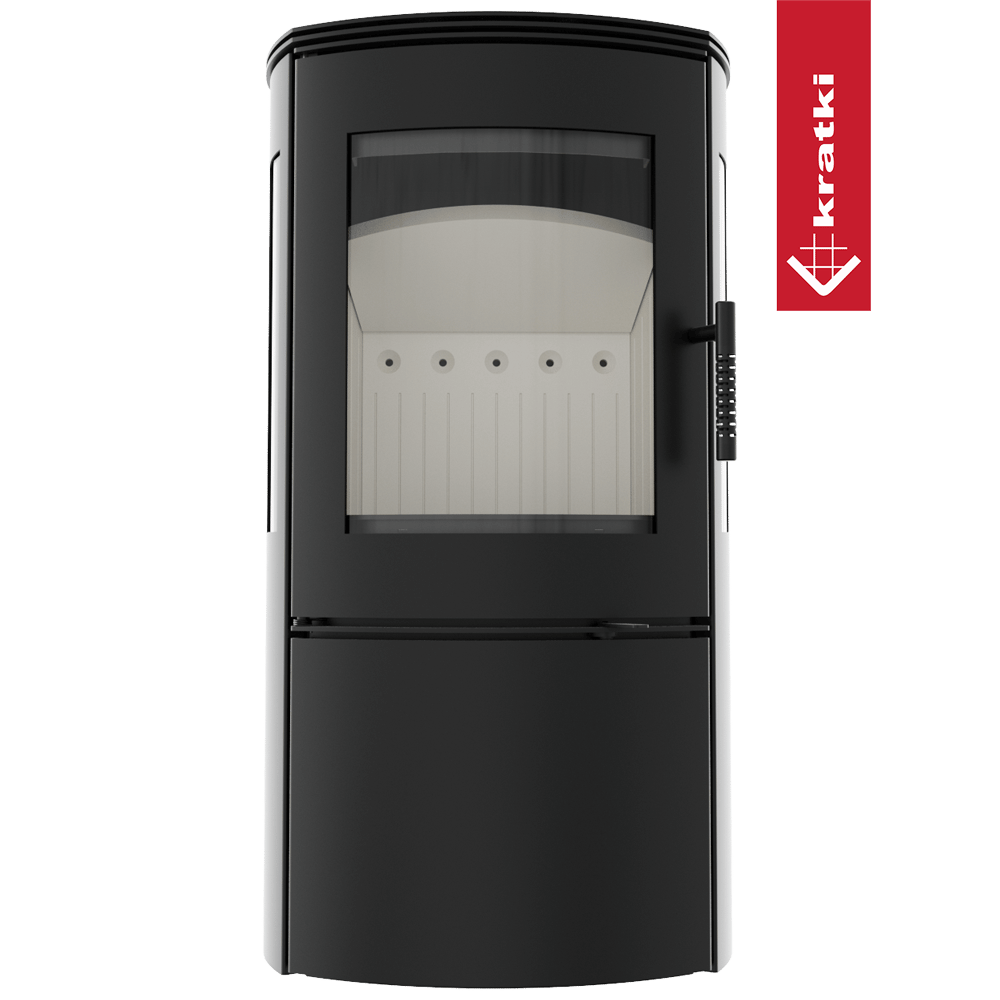Kaminofen aus stahl KRATKI FALCON VIEW Ø 150 10 kW