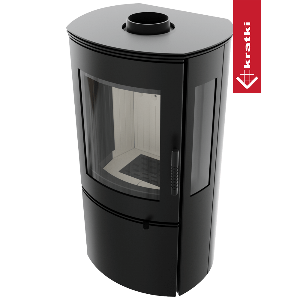 Kaminofen aus stahl KRATKI FALCON VIEW Ø 150 10 kW