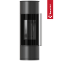 Kaminofen aus Stahl KRATKI AMBLER Ø 150 7 kW schwarz Verkleidung  mit Türfeder