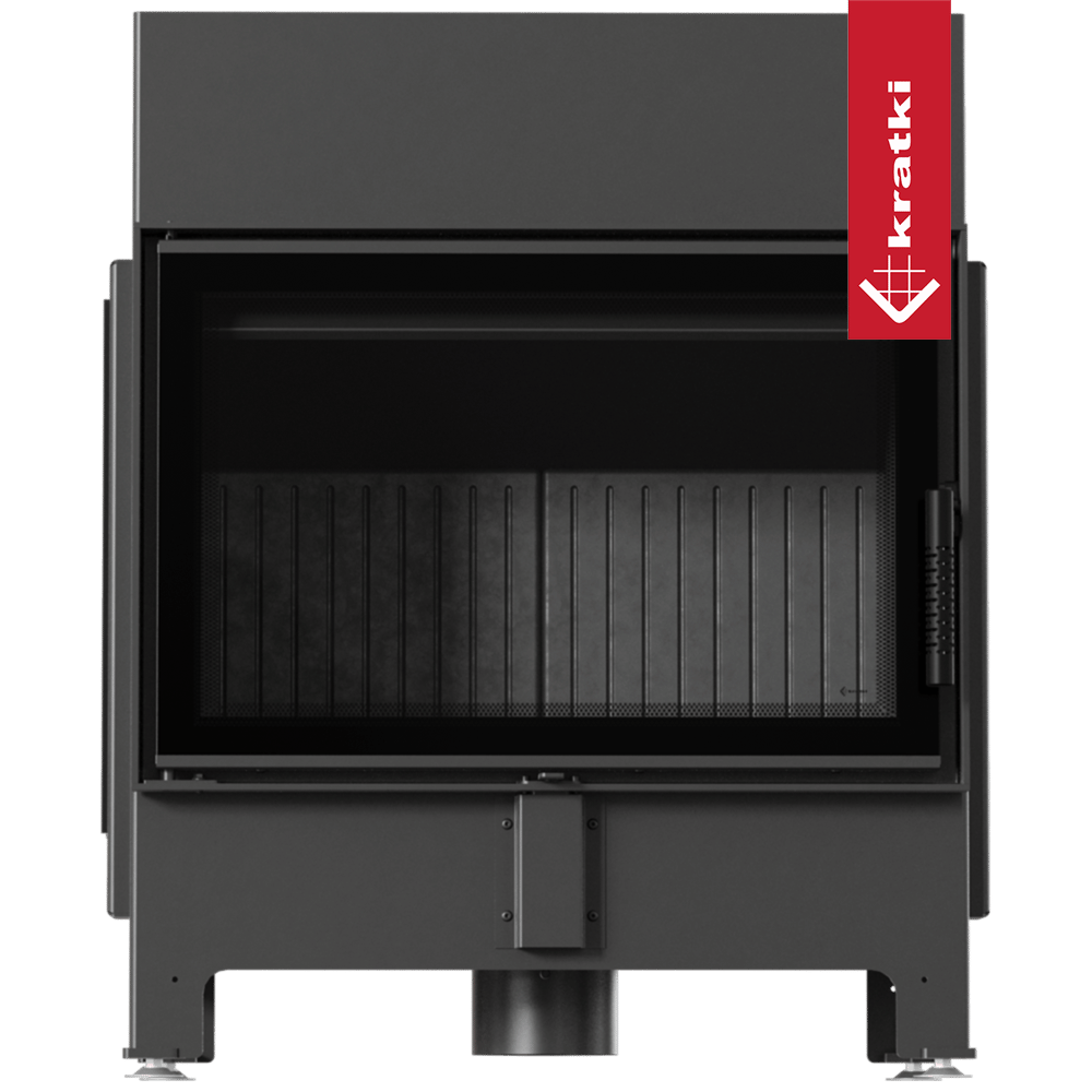 Kamin KRATKI ZIBI ECO 9,9 kW Ø 180 mit schwarzer Verkleidung