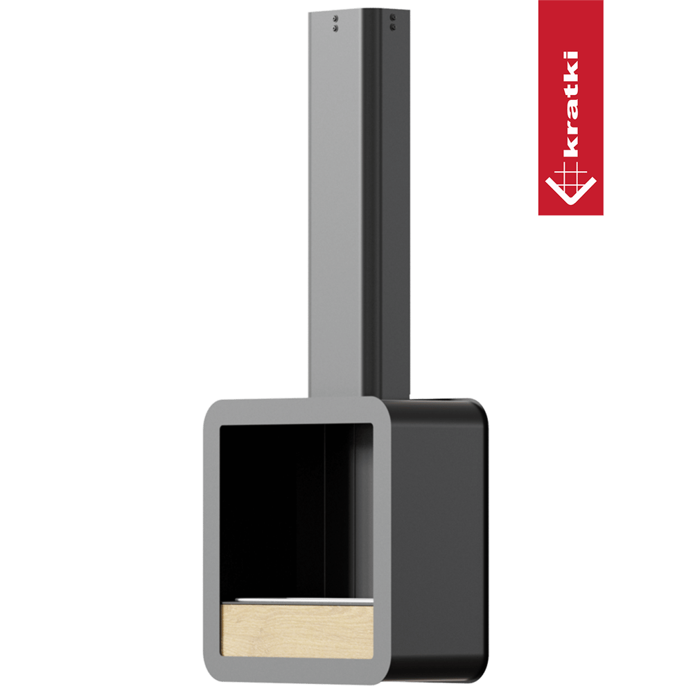 TETRA hängender Biokamin mit Eichenfront