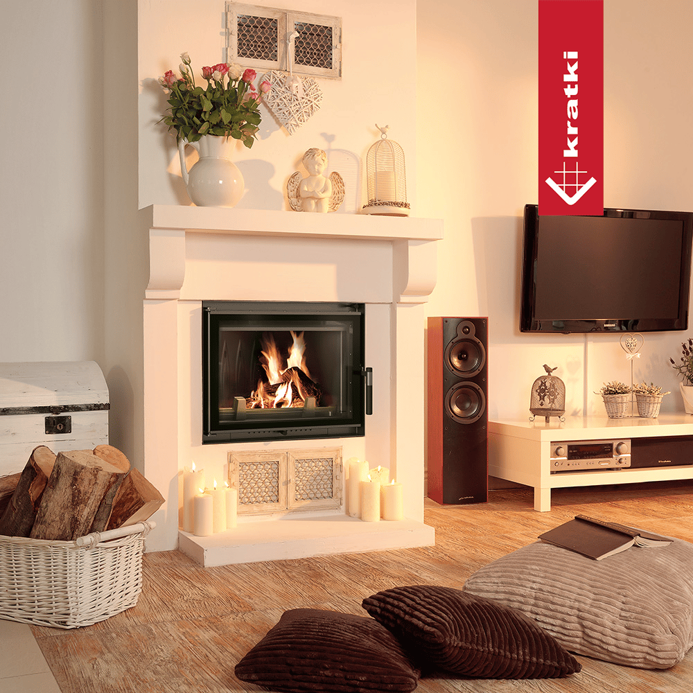 Kamineinsatz Gusseisen KRATKI ZUZIA ECO DECO 12 kW Ø 200