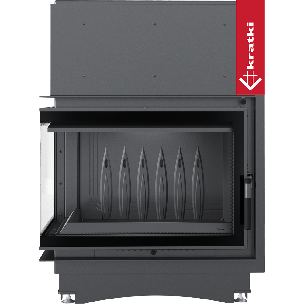 Kamineinsatz Gusseisen KRATKI ZUZIA ECO DECO links 12 kW Ø 200