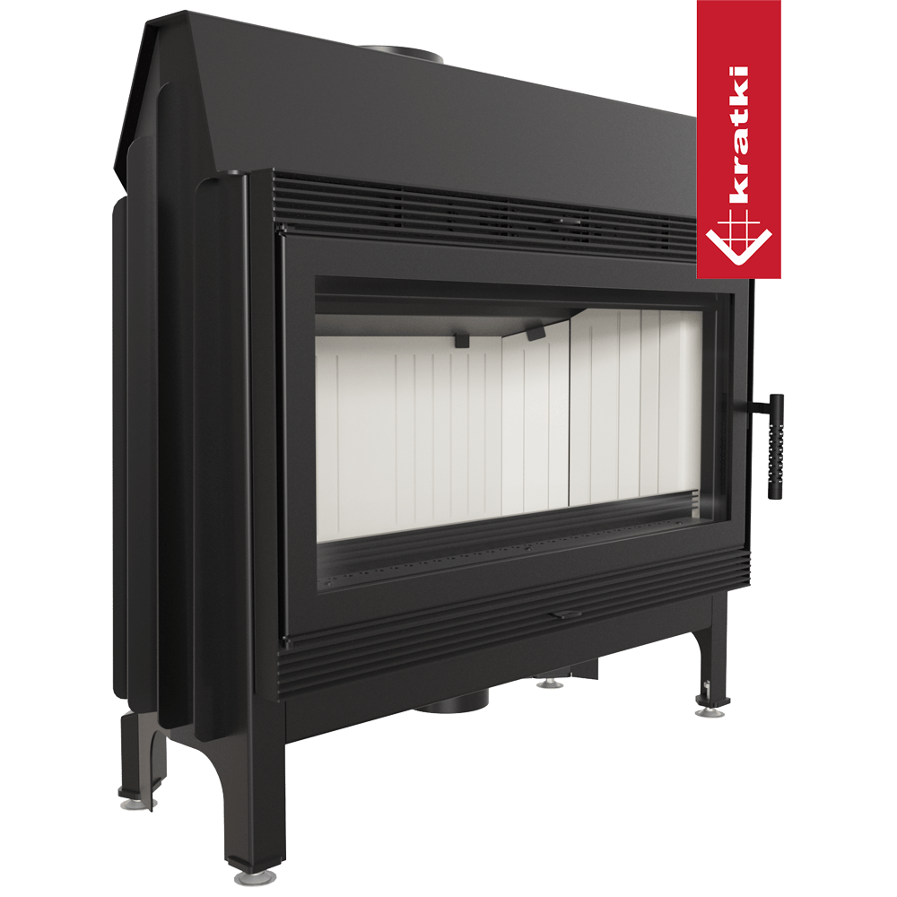 Kamineinsatz aus Stahl KRATKI BLANKA 16 kW Ø 200