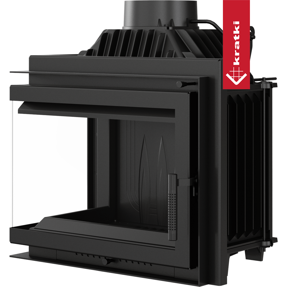 Kamineinsatz Gusseisen KRATKI SIMPLE links 8 kW Ø 200