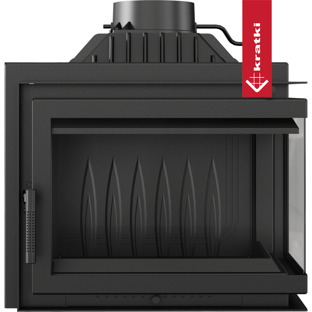 Kamineinsatz Gusseisen KRATKI SIMPLE rechts 8 kW Ø 200