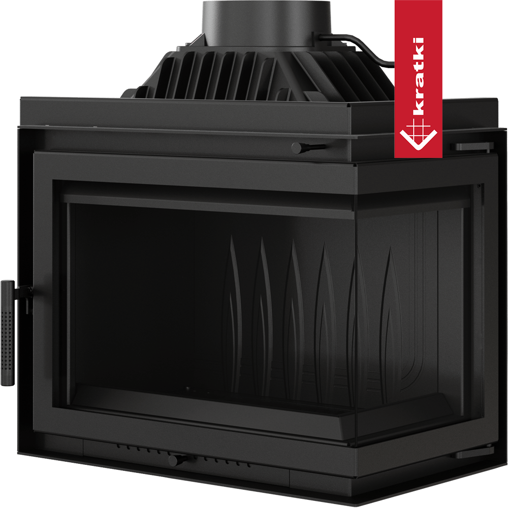 Kamineinsatz Gusseisen KRATKI SIMPLE rechts 8 kW Ø 200