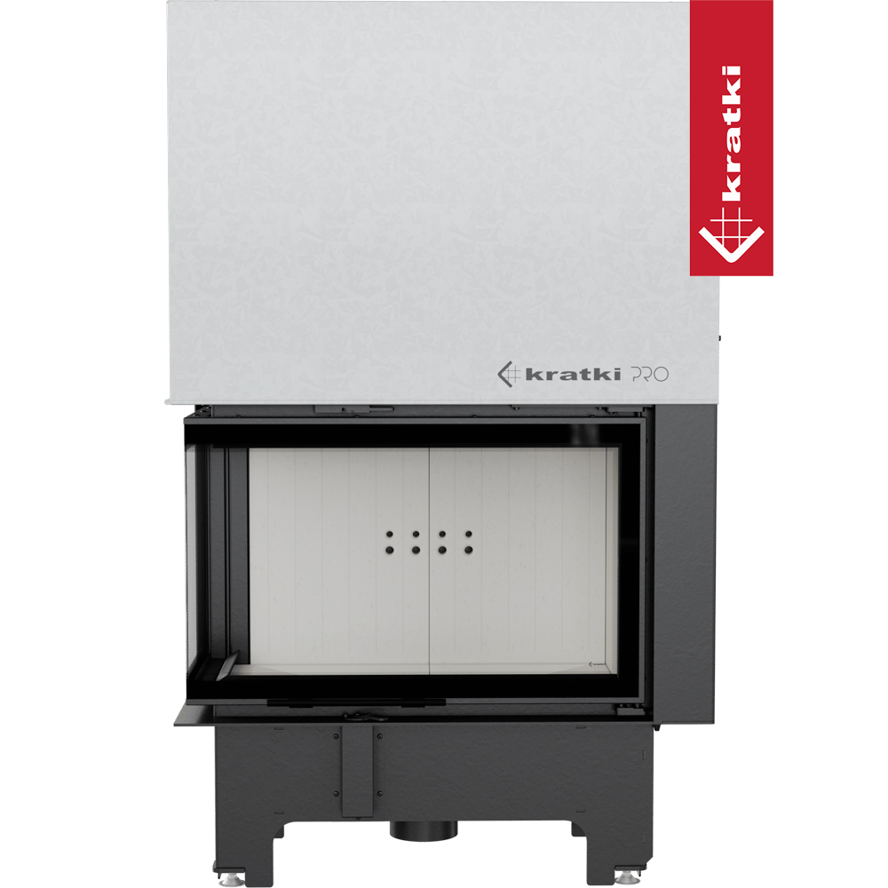 Kamineinsatz aus Stahl KRATKI VNL 810/410 14 kW Ø 200 mit Schiebetür