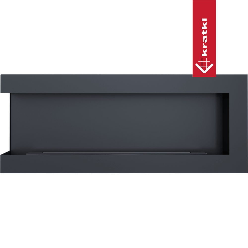 Wandkamin Bioethanol Eckkaminl DELTA links 120 cm TÜV