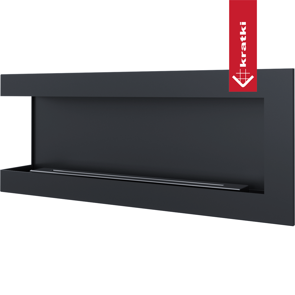 Wandkamin Bioethanol Eckkaminl DELTA links 120 cm TÜV
