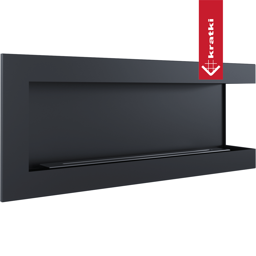 Wandkamin Bioethanol Eckkaminl DELTA rechts 120 cm TÜV