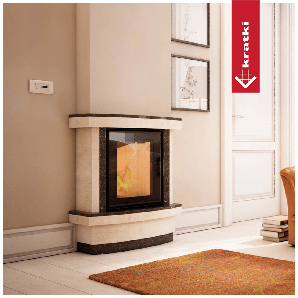 Kamineinsatz aus Stahl KRATKI NADIA 8 kW Ø 200