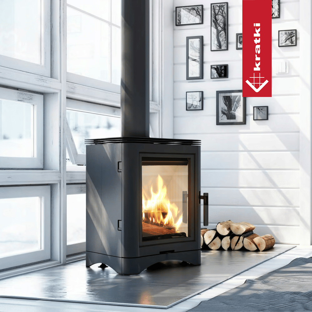 Gußeisen Kaminofen KRATKI K5 Ø 150 7 kW