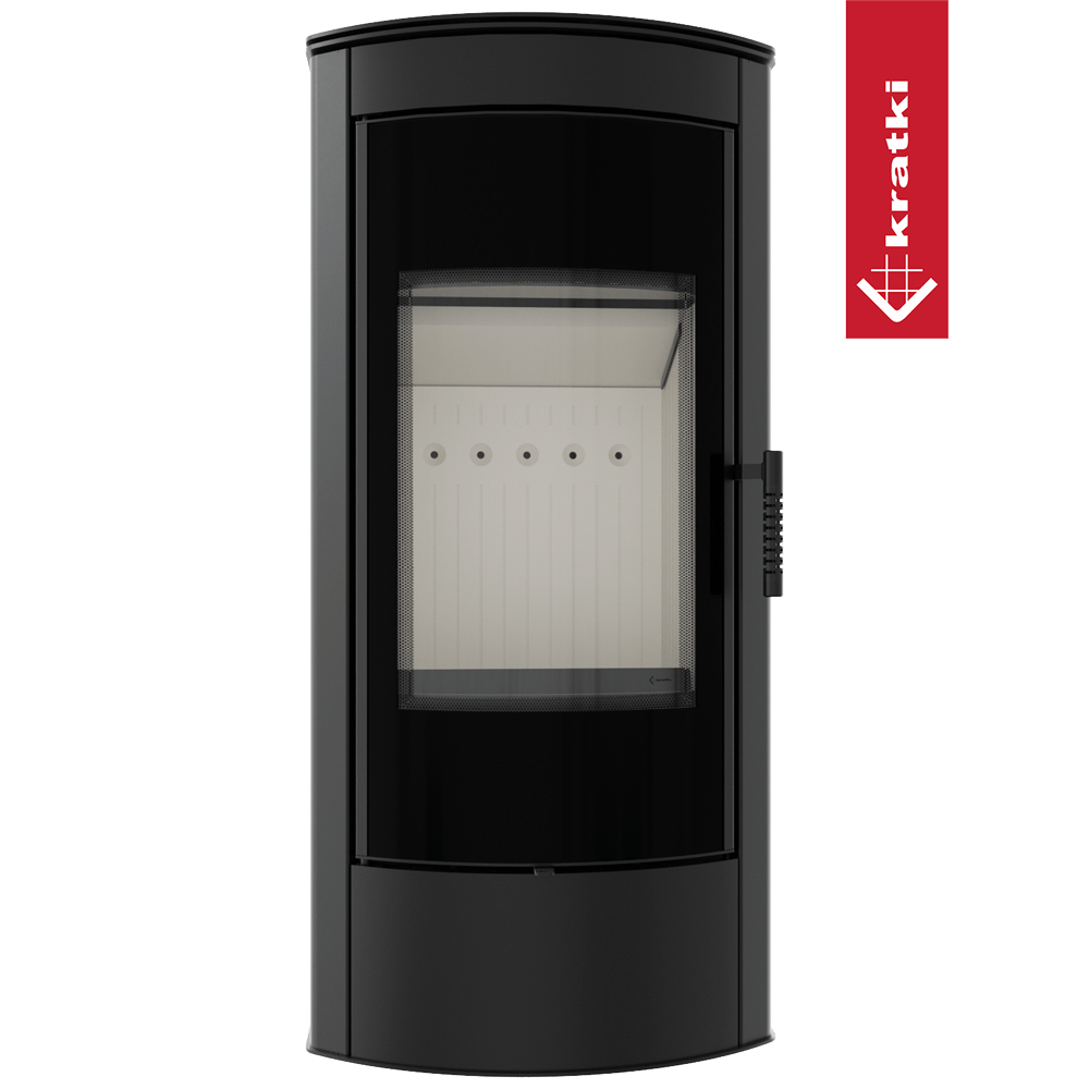 Kaminofen aus Stahl KRATKI TITAN Panorama Ø 150 11 kW