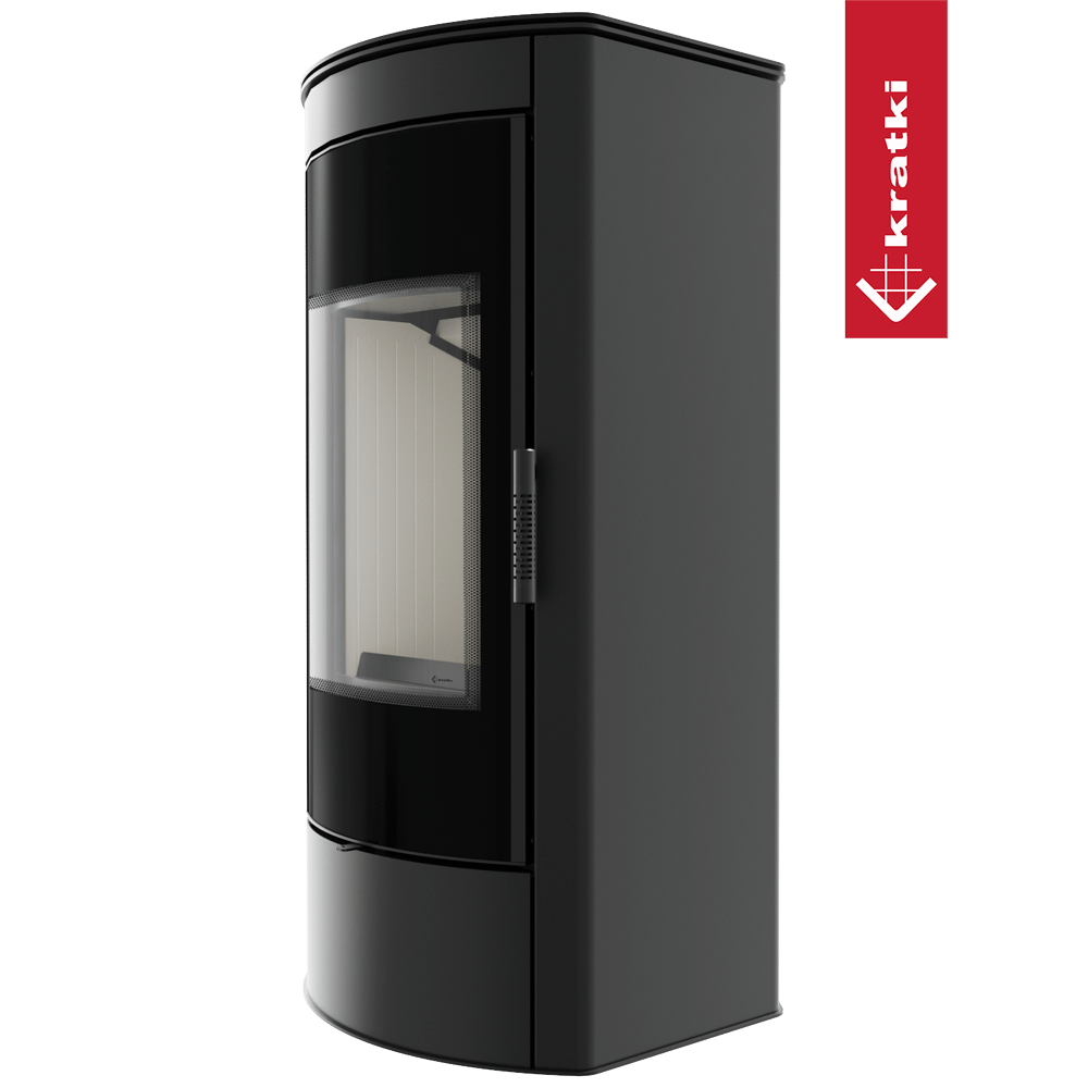 Kaminofen aus Stahl KRATKI TITAN Panorama Ø 150 11 kW