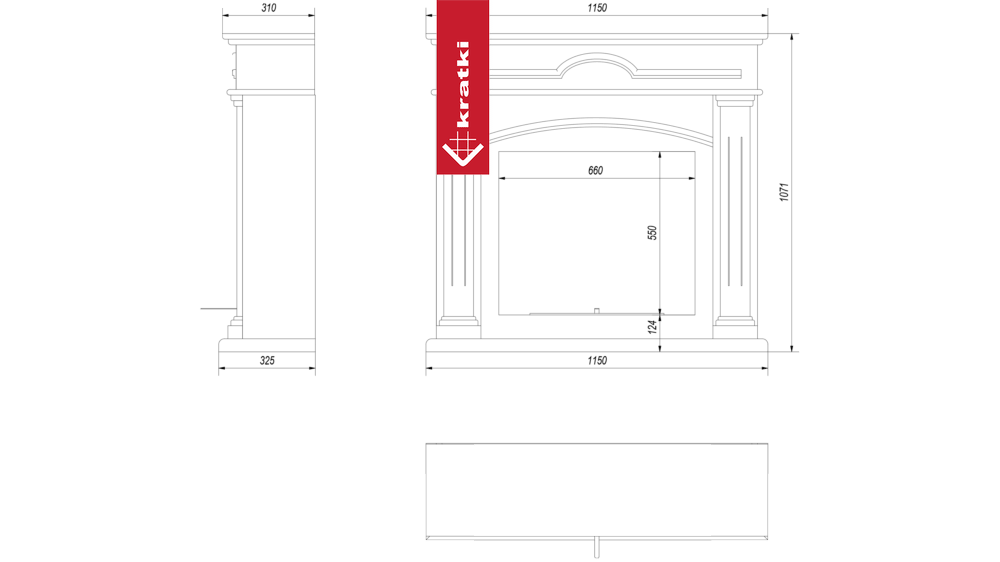Portal Bioethanolkamin DECEMBER TÜV schwarz