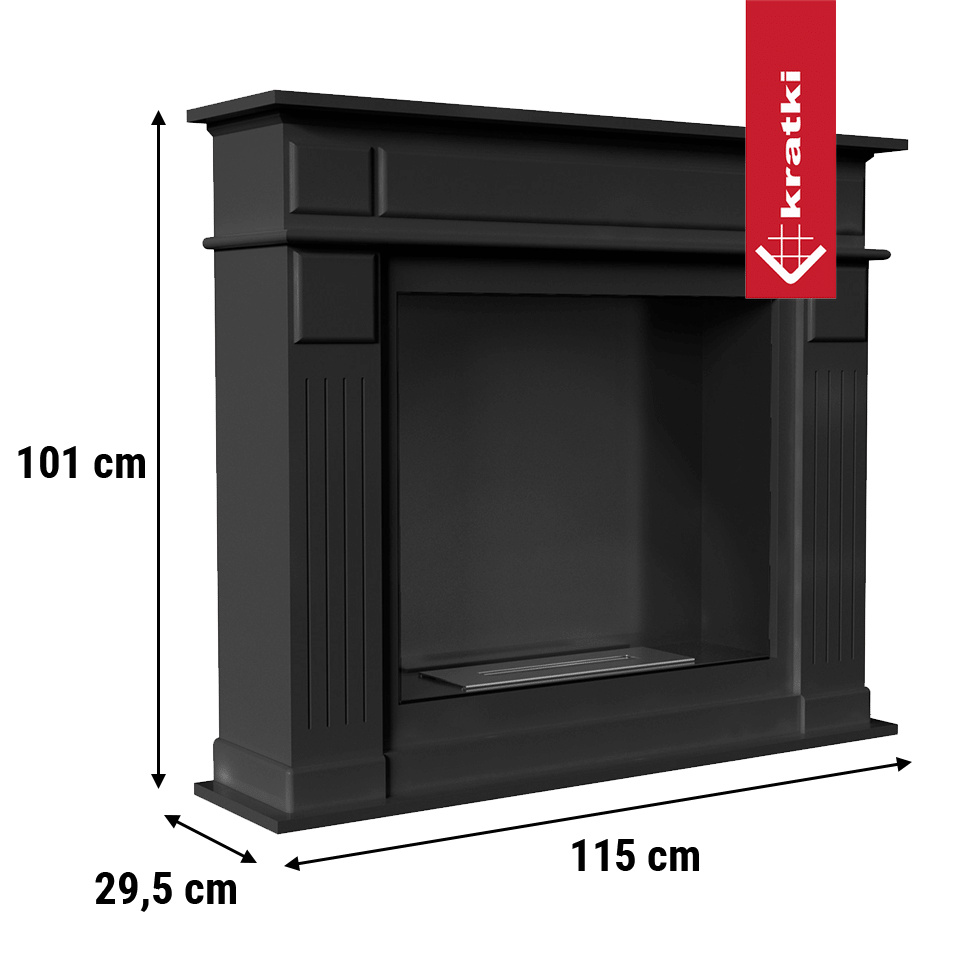 Portal Bioethanolkamin NOVEMBER TÜV schwarz