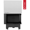 Kamineinsatz KRATKI VNP 810/410 14 kW Ø 200 mit Schiebetür schwarz Verkleidung