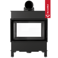 Kamineinsatz aus Stahl KRATKI LUCY TUNNEL 14 kW Ø 200 schwarz Verkleidung