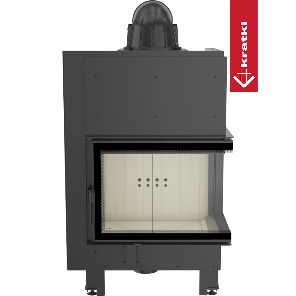 Kamineinsatz aus Stahl KRATKI MBZ rechts 13 kW Ø 200