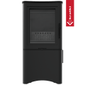 Kaminofen aus Stahl KRATKI K5 Ø 150 7 kW regal für holz mit Tür schwarz Verkleidung