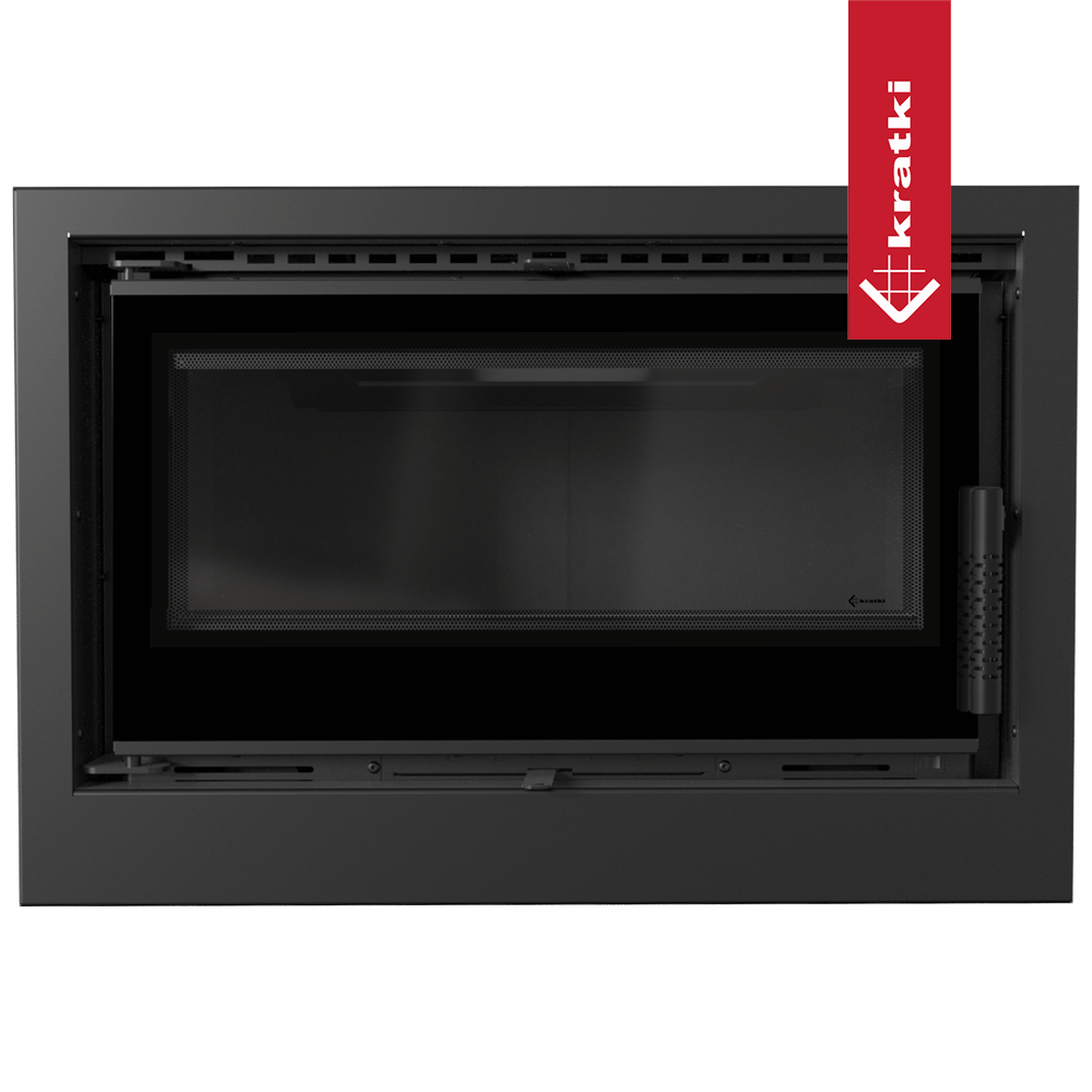 Kamin-Kassette KRATKI ARKE 70 8 kW Ø 150 schwarz Verkleidung