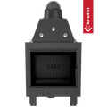 Kamineinsatz aus Stahl KRATKI MBZ 13 kW Ø 200 schwarz Verkleidung