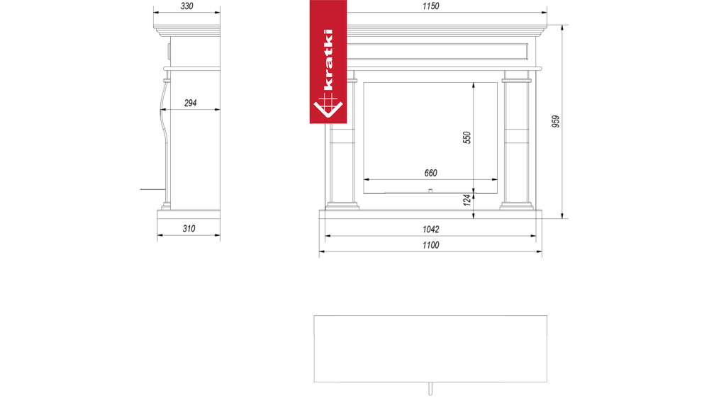Portal Bioethanolkamin OCTOBER TÜV weiß