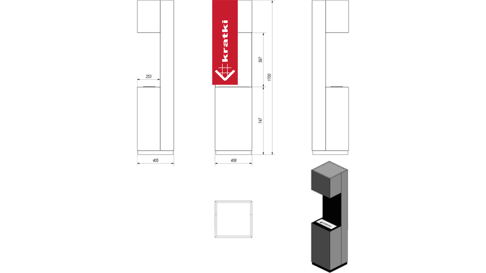 Portal Bioethanolkamin Freistehend SIERRA weiß TÜV