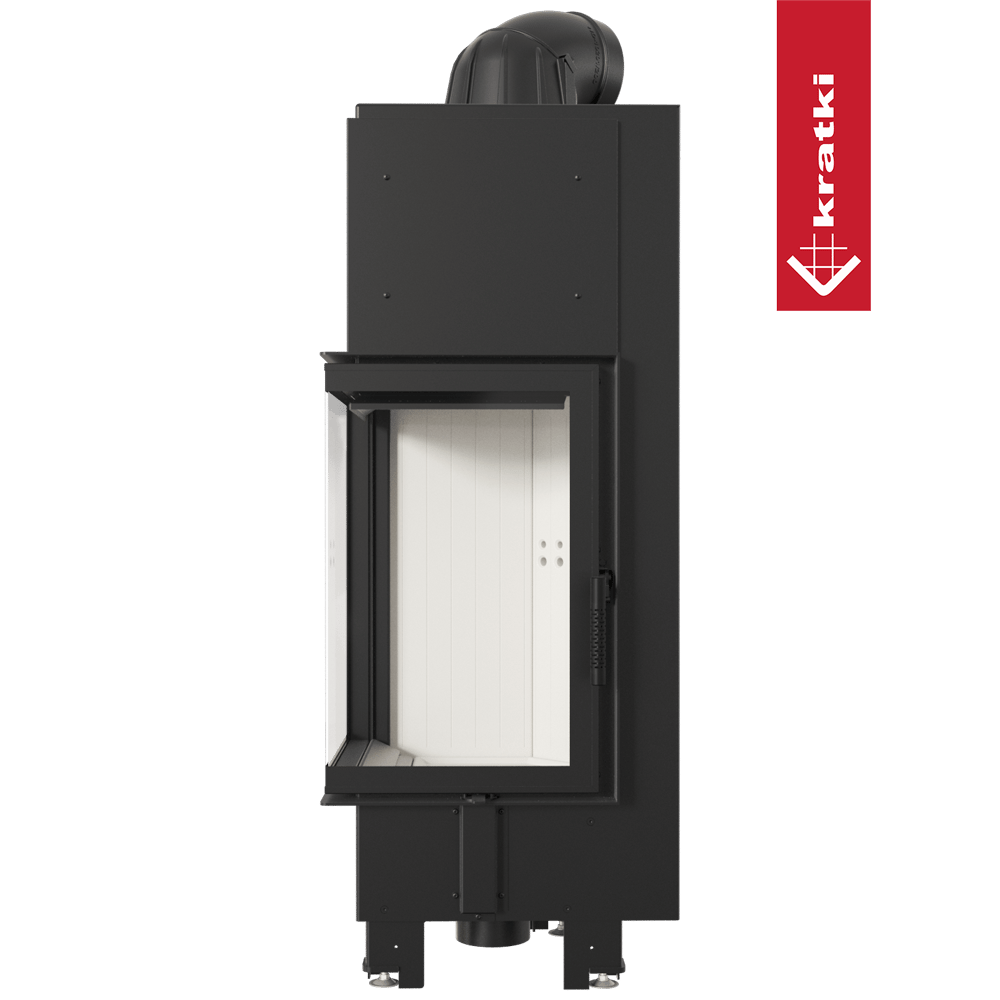 Kamineinsatz aus Stahl KRATKI MBN links 10 kW Ø 200
