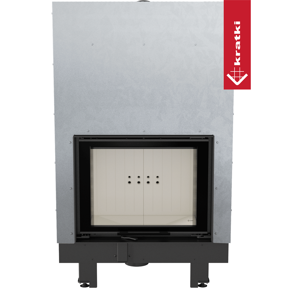 Kamineinsatz aus Stahl KRATKI MBZ 13 kW Ø 200 mit Schiebetür