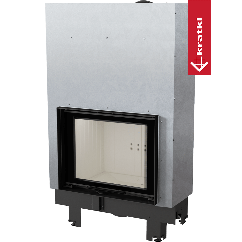 Kamineinsatz aus Stahl KRATKI MBZ 13 kW Ø 200 mit Schiebetür